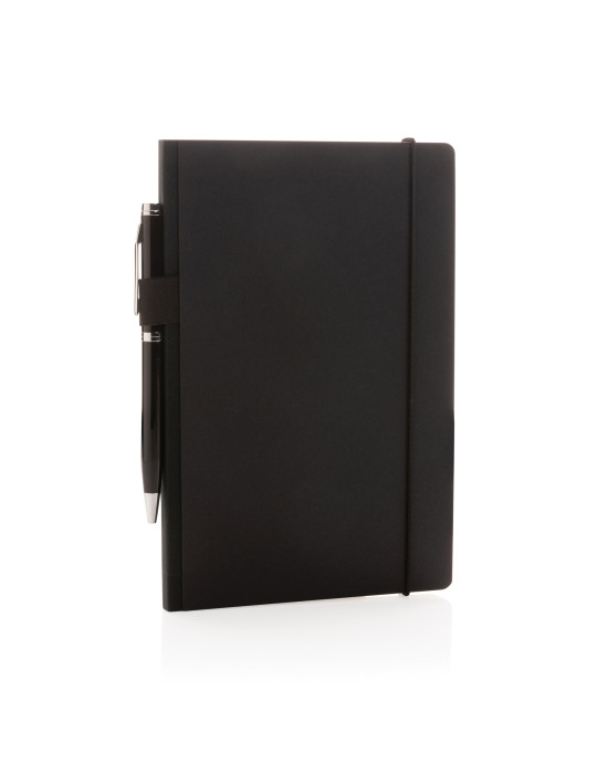 Carnet A5 rigide à pochette arrière et passant stylo personnalisable