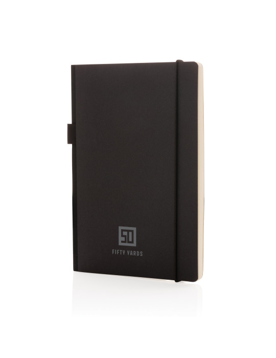 Carnet A5 rigide à pochette arrière et passant stylo personnalisable