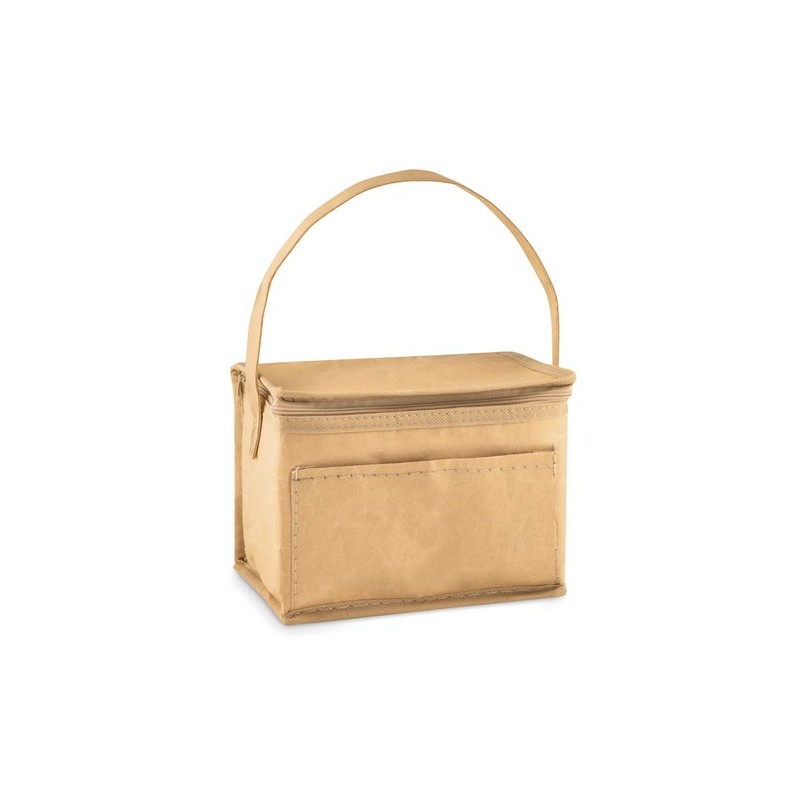 Sac isotherme personnalisé 6 canettes - PAPERCOOL Matières : aluminium Couleurs : beige