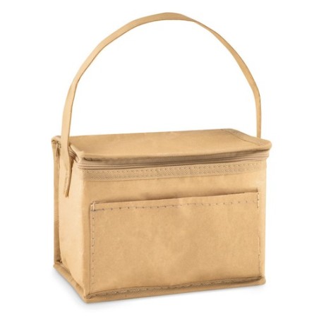 Sac isotherme personnalisé 6 canettes - PAPERCOOL Matières : aluminium Couleurs : beige