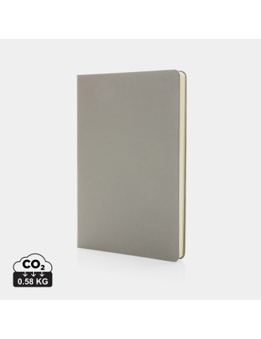 Carnet A5 rigide 160 pages crème avec marque-page personnalisable