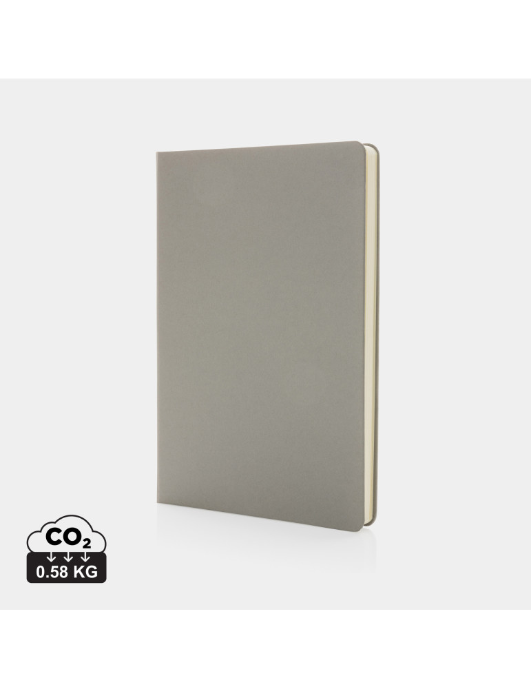 Carnet A5 rigide 160 pages crème avec marque-page personnalisable