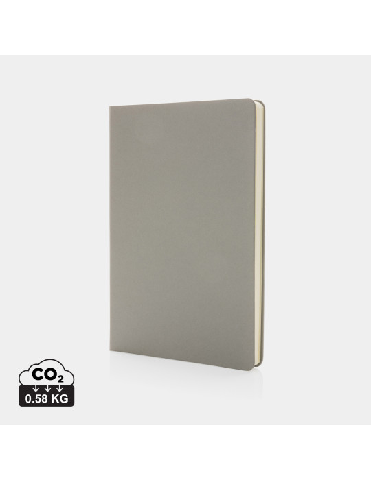 Carnet A5 rigide 160 pages crème avec marque-page personnalisable