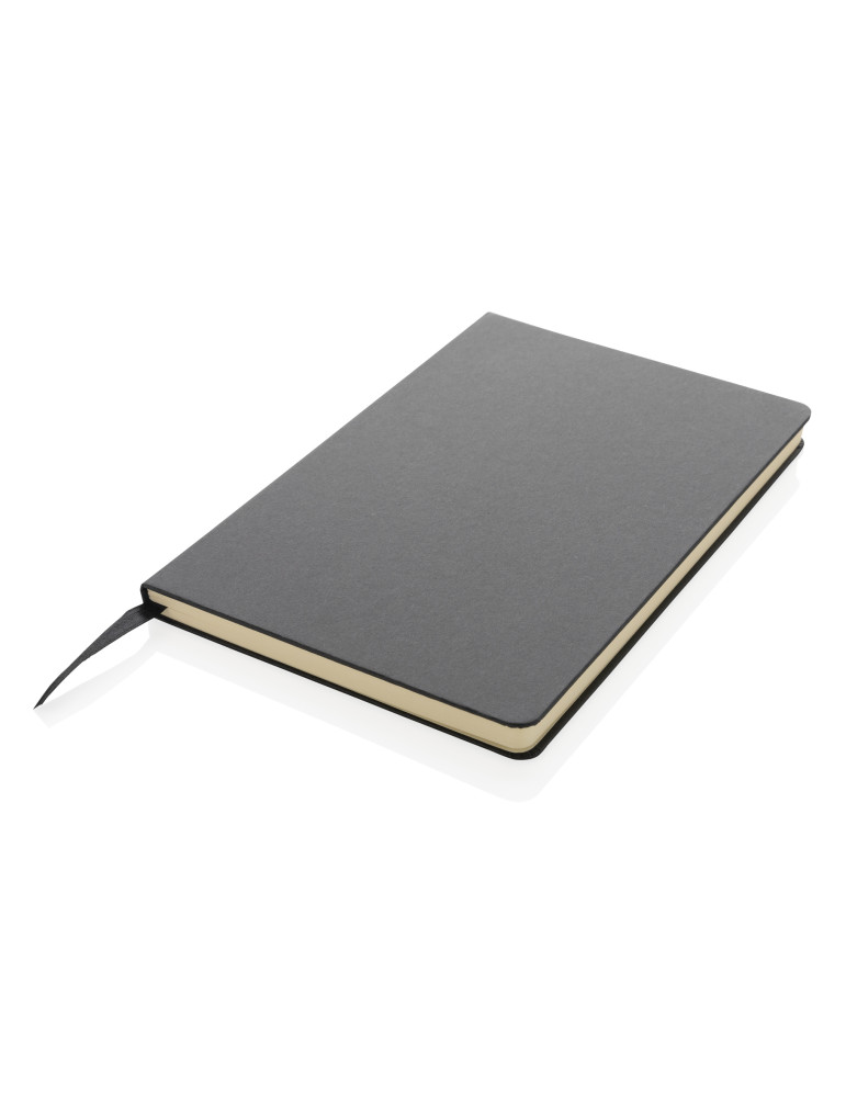 Carnet A5 rigide 160 pages crème avec marque-page personnalisable