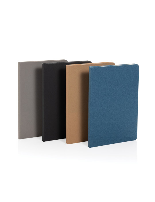 Carnet A5 rigide 160 pages crème avec marque-page personnalisable