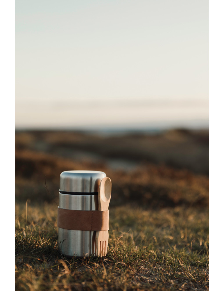 Thermos repas Vinga Miles 500 ml avec cuillère bois personnalisable