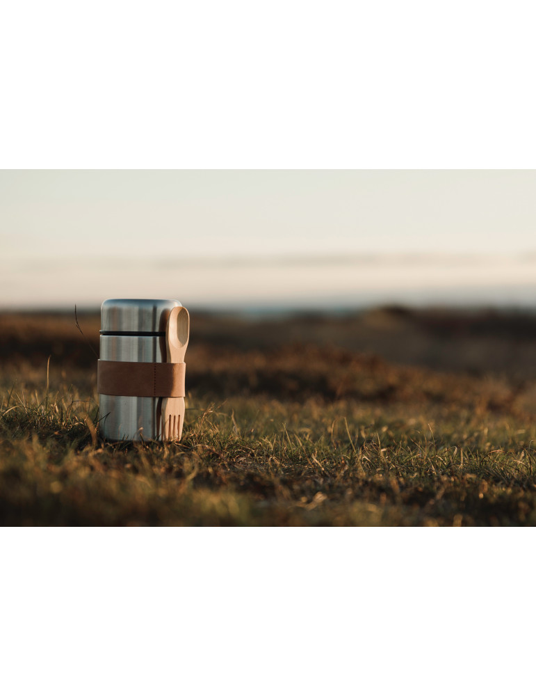 Thermos repas Vinga Miles 500 ml avec cuillère bois personnalisable