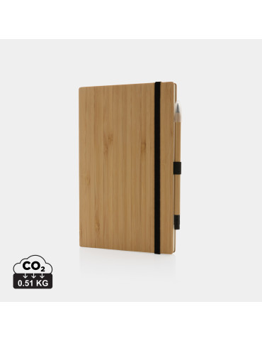 Coffret carnet bambou et crayon graphite personnalisable