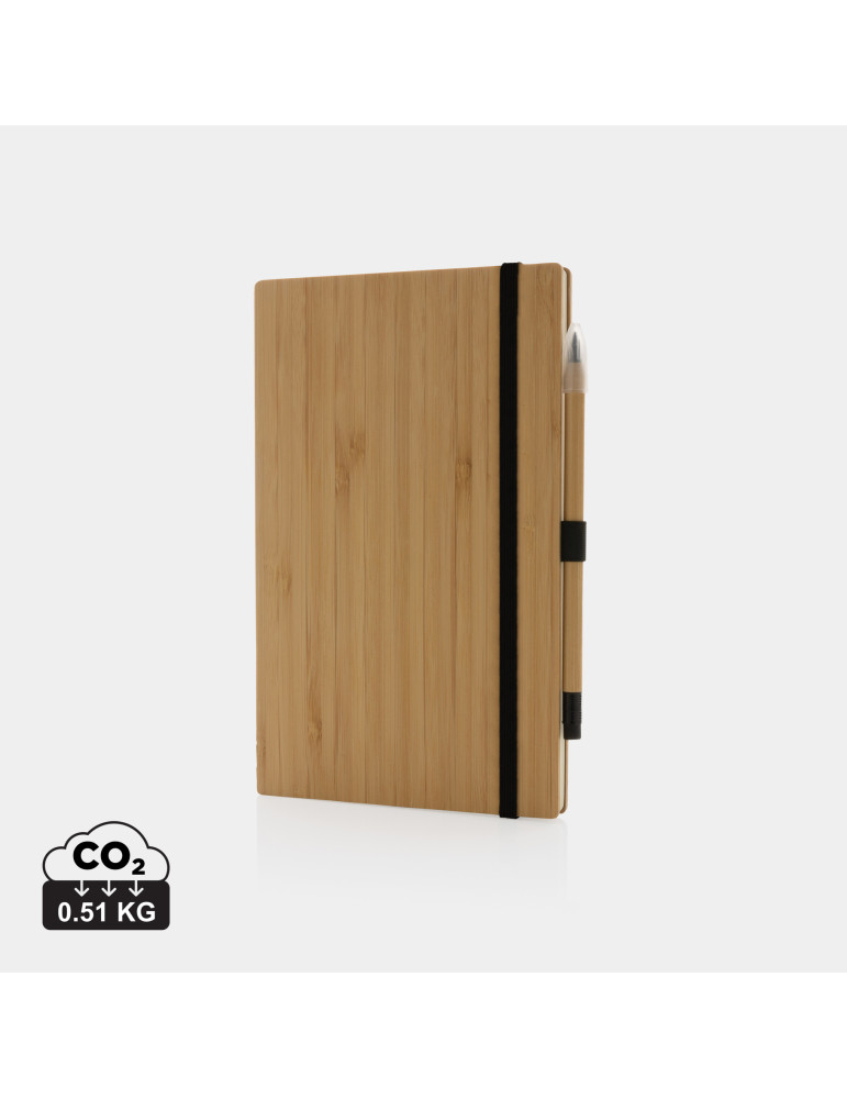 Coffret carnet bambou et crayon graphite personnalisable