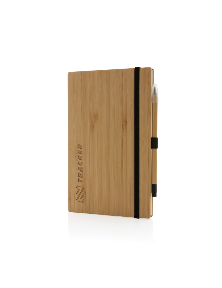 Coffret carnet bambou et crayon graphite personnalisable