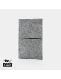 Cahier A5 souple en feutre recyclé GRS personnalisable