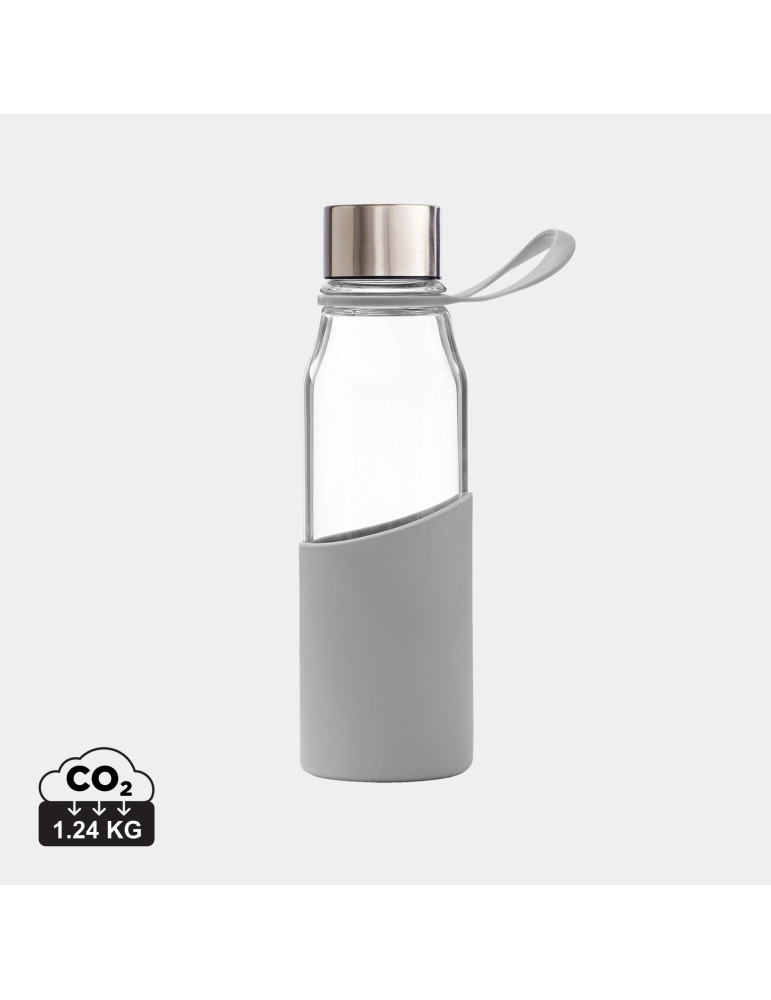Bouteille Vinga Lean 550 ml verre et silicone personnalisable