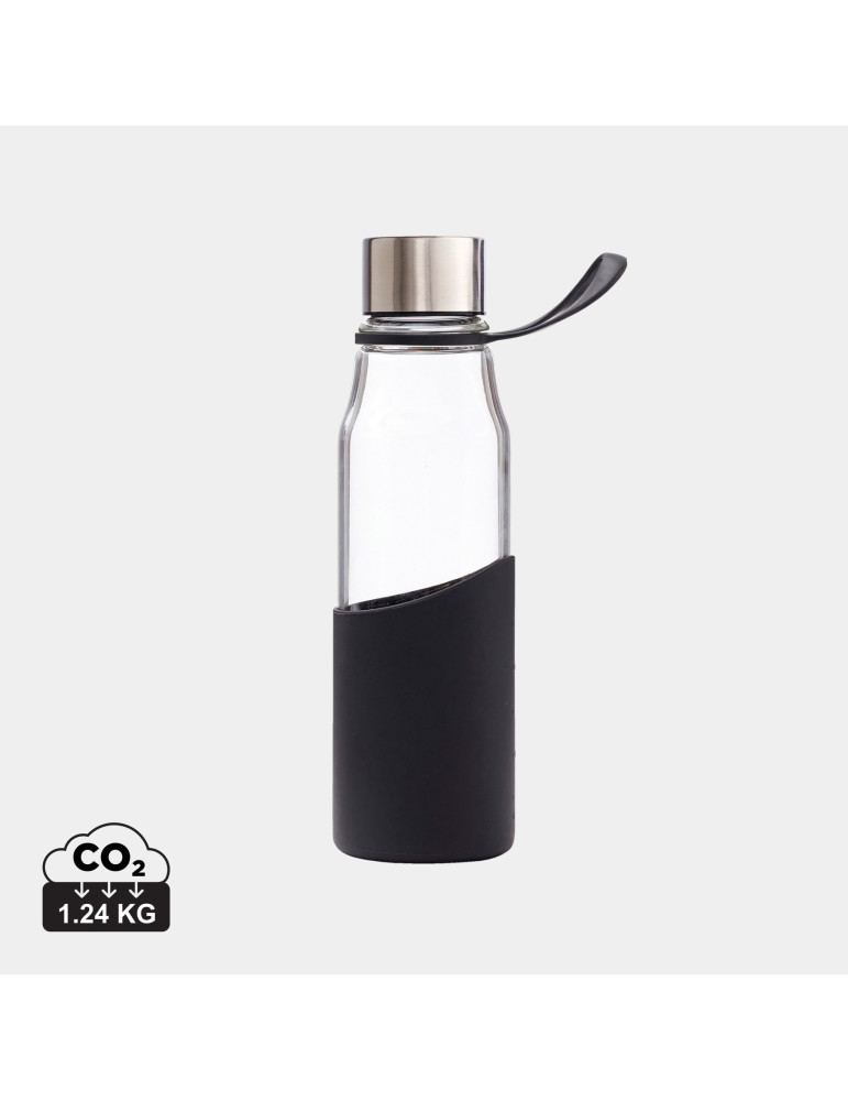 Bouteille Vinga Lean 550 ml verre et silicone personnalisable