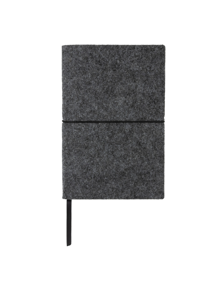 Cahier A5 souple en feutre recyclé GRS personnalisable
