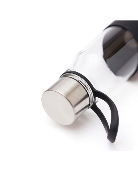 Bouteille Vinga Lean 550 ml verre et silicone personnalisable