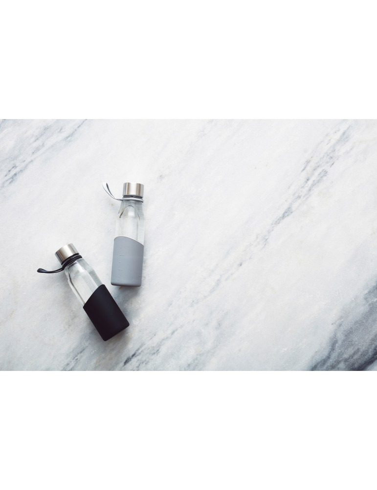 Bouteille Vinga Lean 550 ml verre et silicone personnalisable