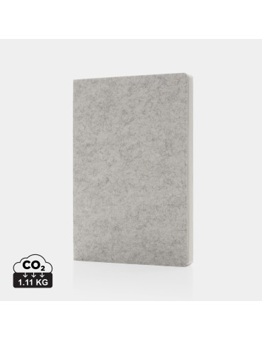 Cahier Phrase A5 en feutre recyclé GRS personnalisable