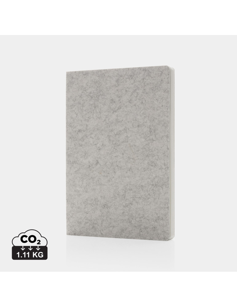 Cahier Phrase A5 en feutre recyclé GRS personnalisable