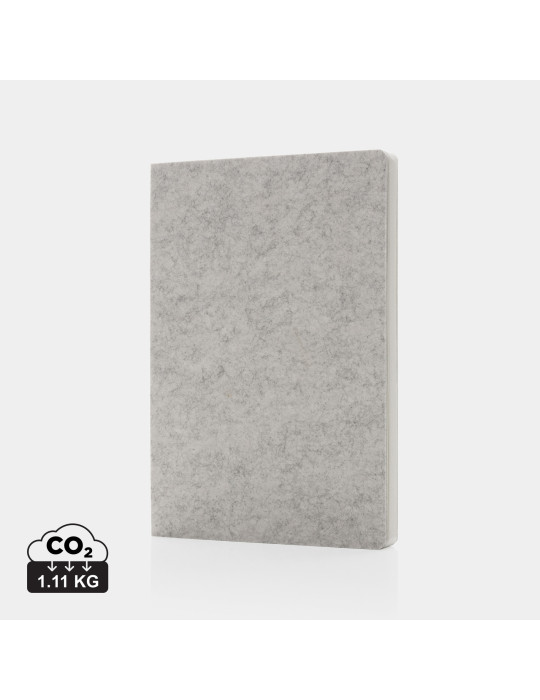 Cahier Phrase A5 en feutre recyclé GRS personnalisable