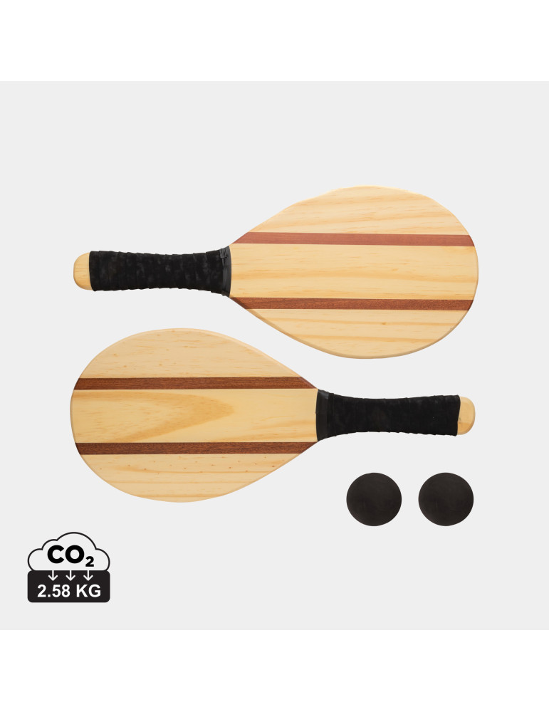 Set de raquettes frescobol en bois personnalisable
