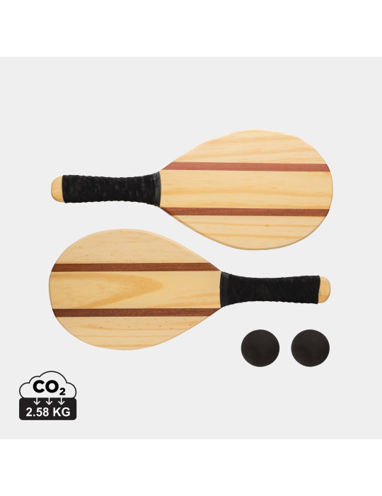 Set de raquettes frescobol en bois personnalisable