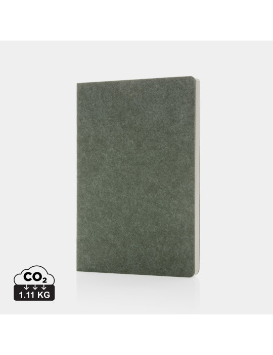 Cahier Phrase A5 en feutre recyclé GRS personnalisable