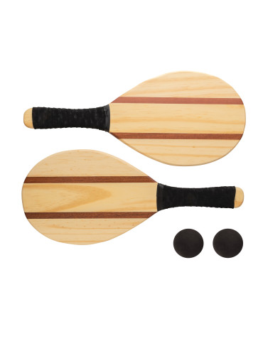 Set de raquettes frescobol en bois personnalisable 2
