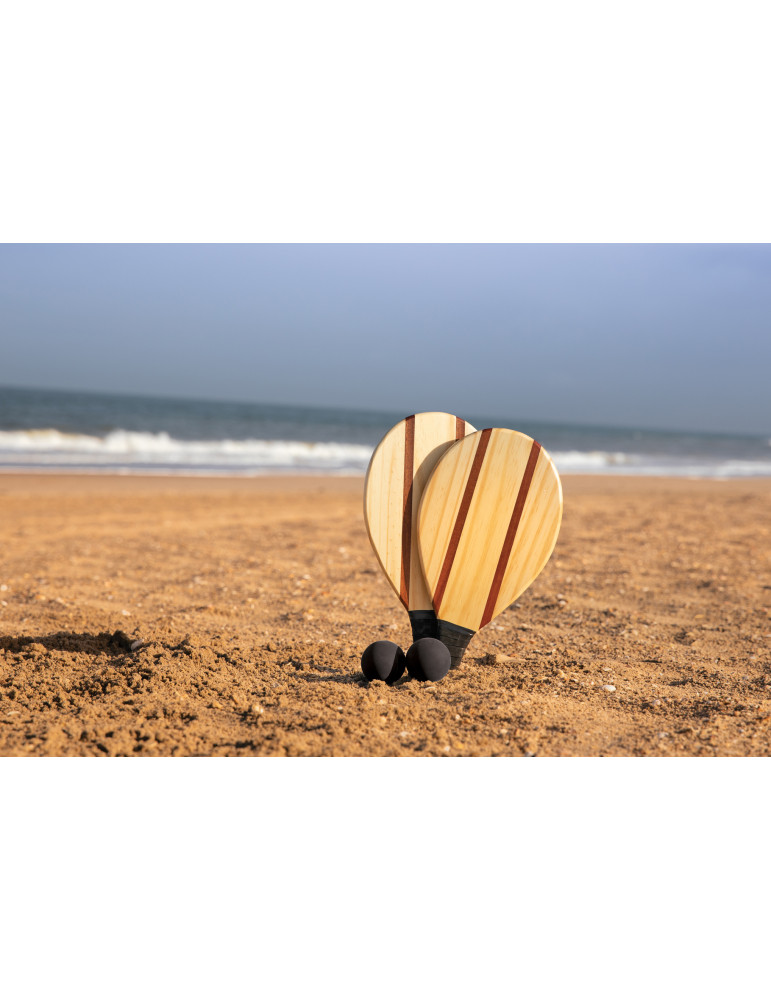 Set de raquettes frescobol en bois personnalisable