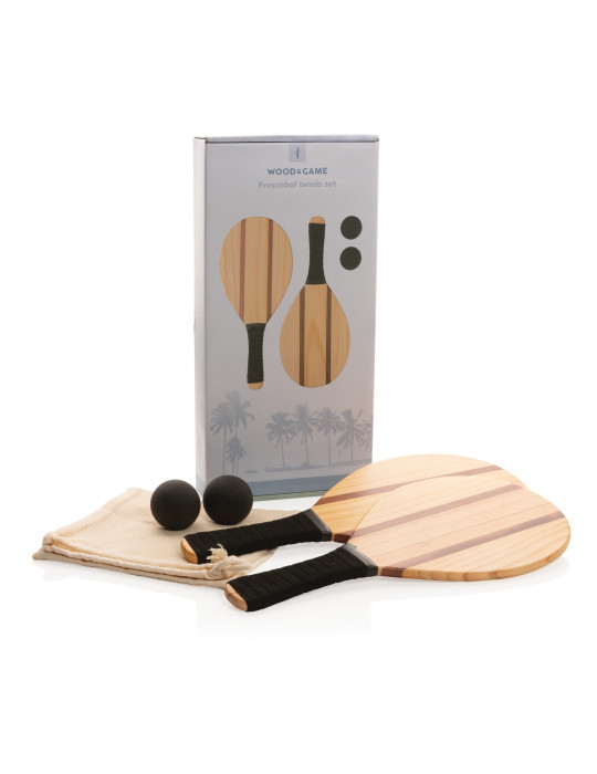 Set de raquettes frescobol en bois personnalisable
