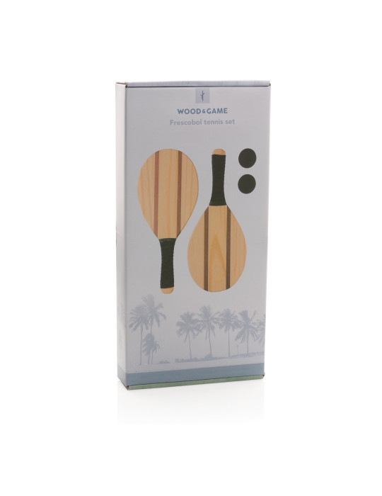 Set de raquettes frescobol en bois personnalisable