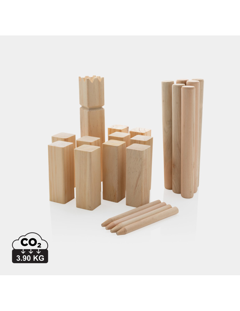 Jeu de Kubb en bois personnalisable