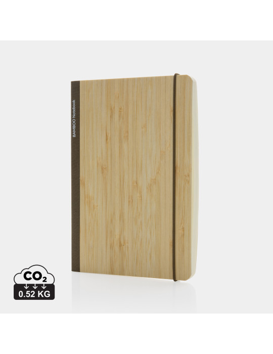 Carnet Scribe A5 bambou 160 pages crème personnalisable