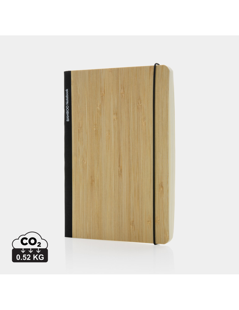 Carnet Scribe A5 bambou 160 pages crème personnalisable