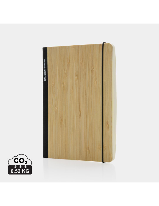 Carnet Scribe A5 bambou 160 pages crème personnalisable