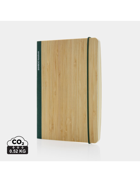 Carnet Scribe A5 bambou 160 pages crème personnalisable