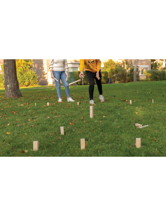 Jeu de Kubb en bois personnalisable