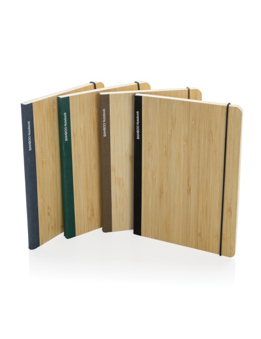 Carnet Scribe A5 bambou 160 pages crème personnalisable