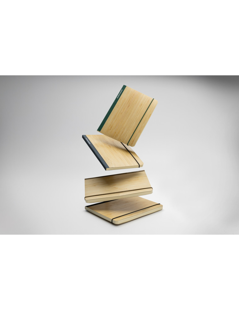 Carnet Scribe A5 bambou 160 pages crème personnalisable