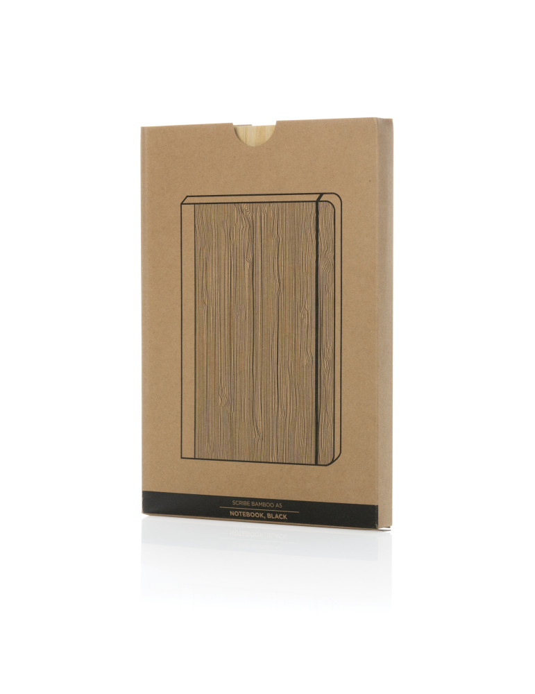 Carnet Scribe A5 bambou 160 pages crème personnalisable