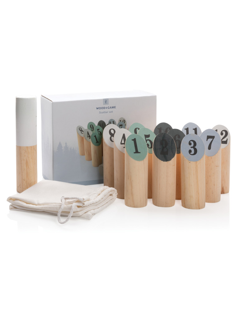 Jeu de quilles scandinaves en bois personnalisable