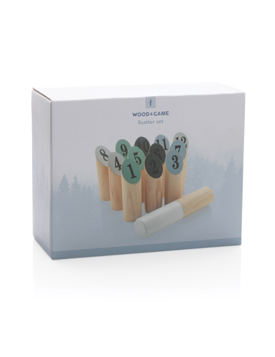 Jeu de quilles scandinaves en bois personnalisable
