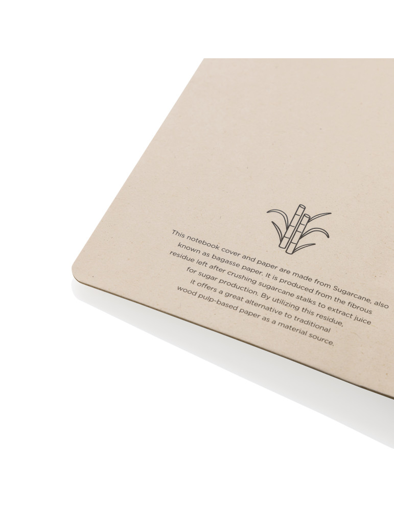 Carnet A5 Stylo en papier de canne à sucre personnalisable