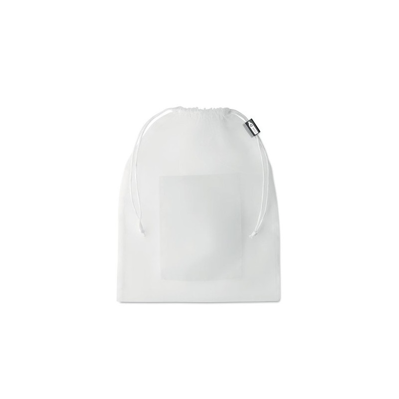 Sac Alimentaire Éco-responsable et Pratique en Filet RPET - VEGGIE Matières : PET recyclé Couleurs : blanc