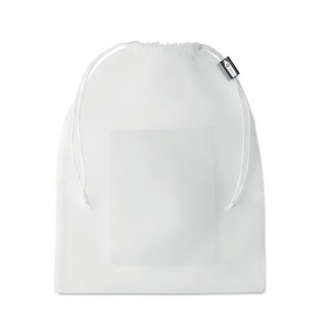 Sac Alimentaire Éco-responsable et Pratique en Filet RPET - VEGGIE Matières : PET recyclé Couleurs : blanc