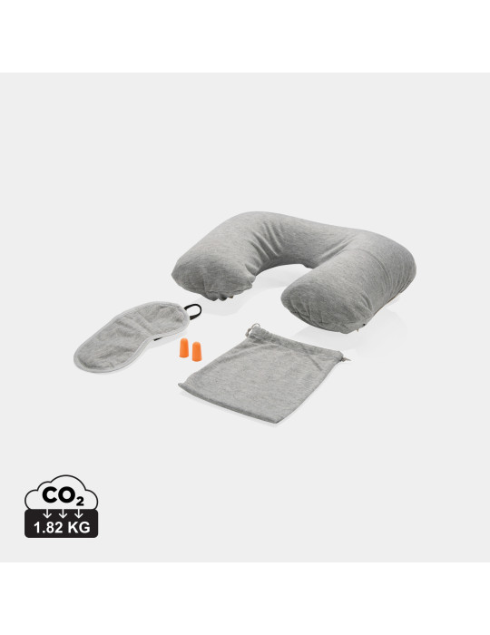 Set confort voyage coussin masque et bouchons personnalisable