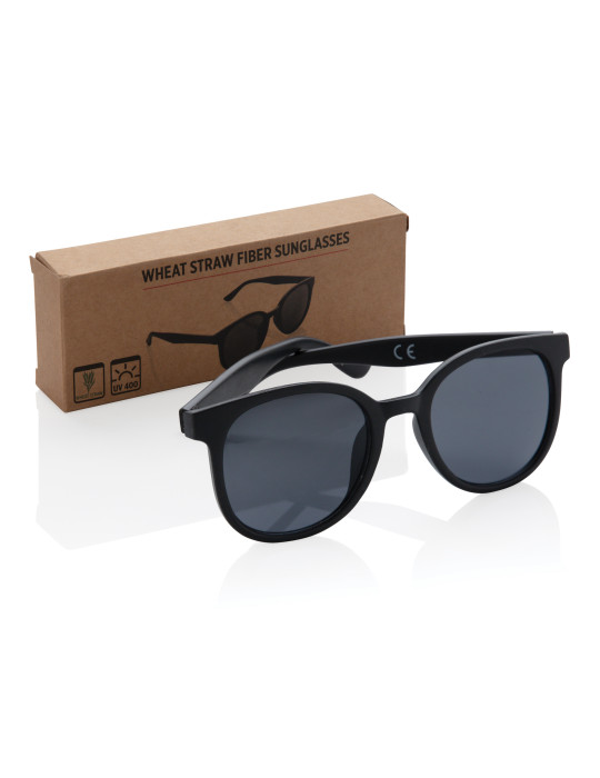 Lunettes soleil en fibre de paille et PP personnalisables