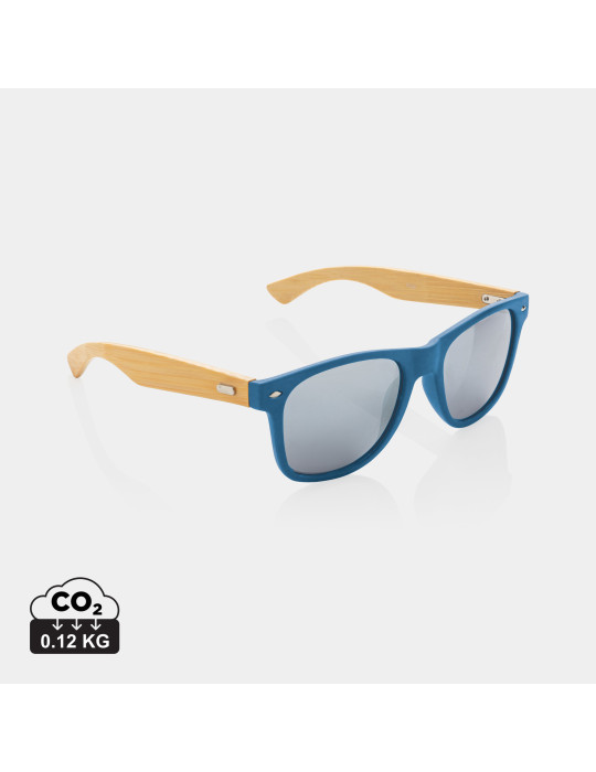Lunettes soleil bambou et plastique RCS personnalisables