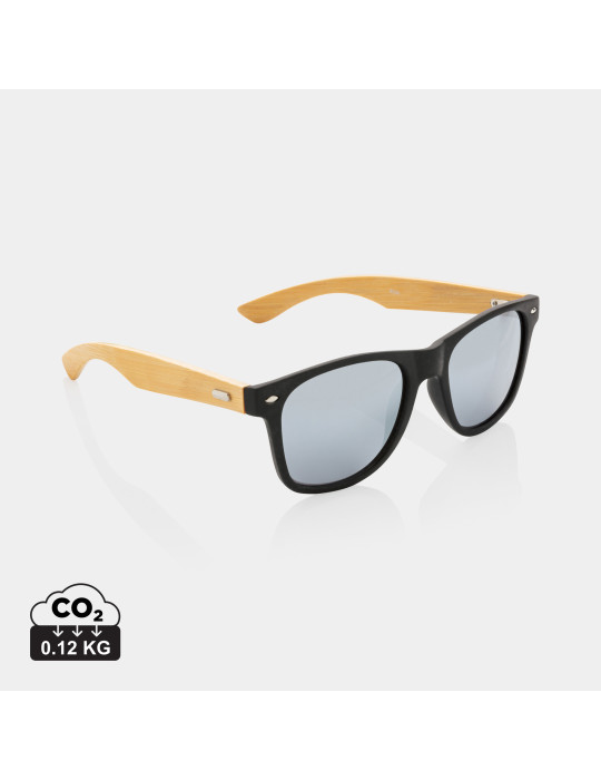 Lunettes soleil bambou et plastique RCS personnalisables