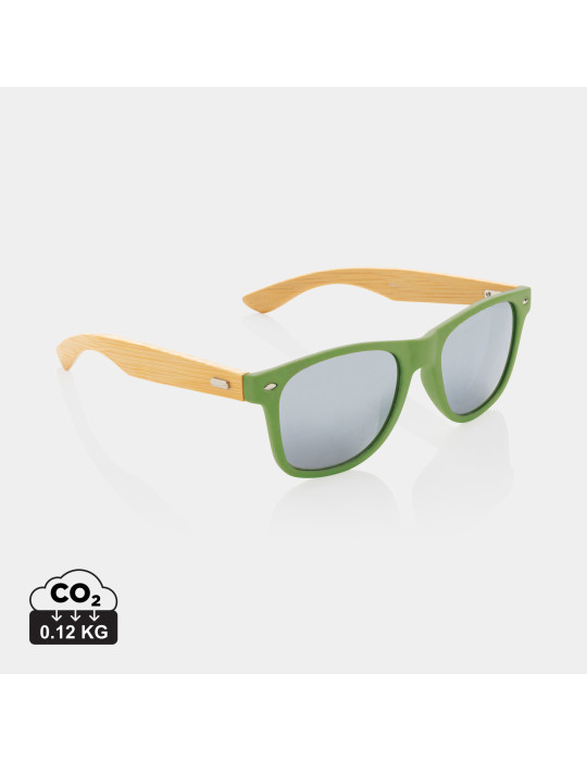 Lunettes soleil bambou et plastique RCS personnalisables