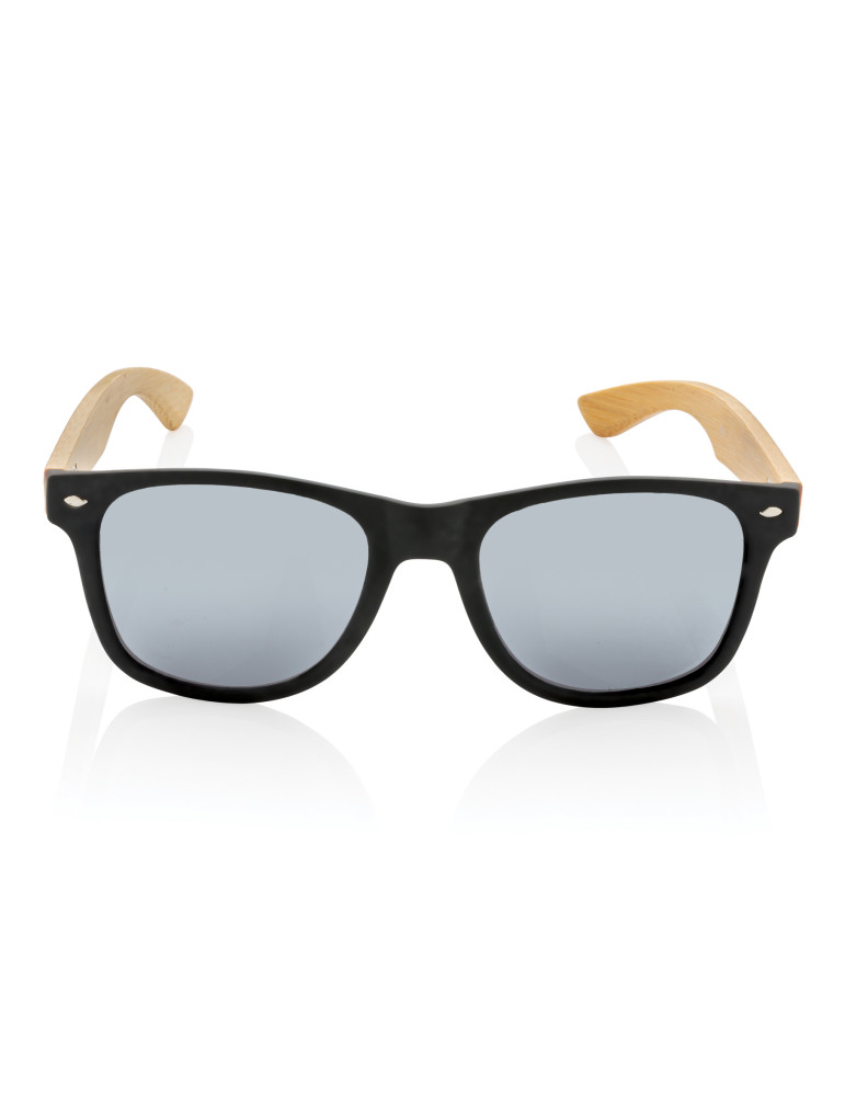Lunettes soleil bambou et plastique RCS personnalisables
